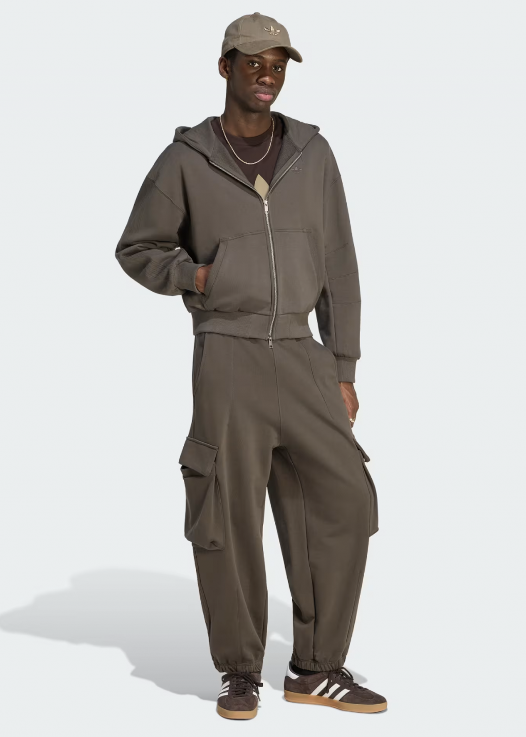 Свитер на замке Adidas PREMIUM ESSENTIALS CROPPED FULL ZIP HOODIE