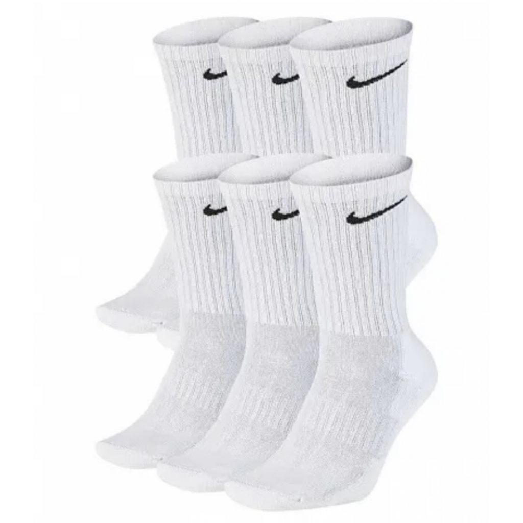 6 Nike Everyday Cushioned Socks SX7666 100