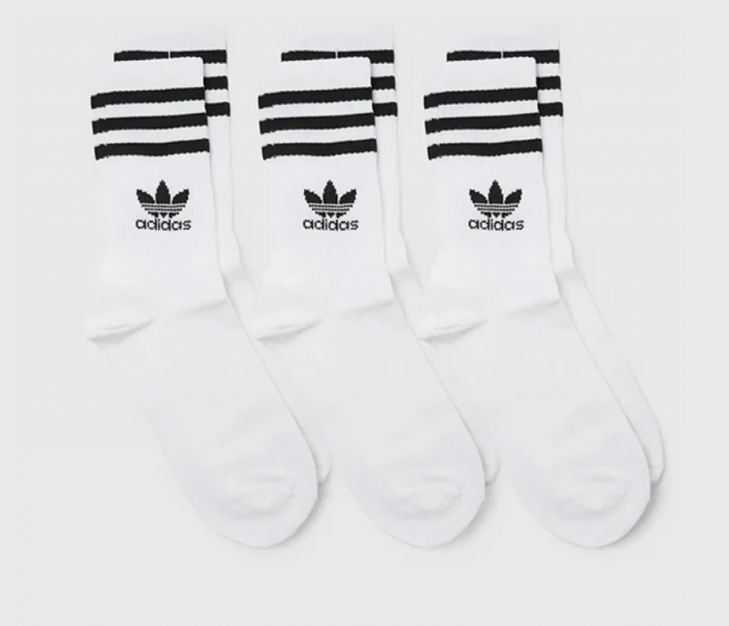 Носки 3 пары Adidas Originals 3-Stripes Mid Cut Crew Socks