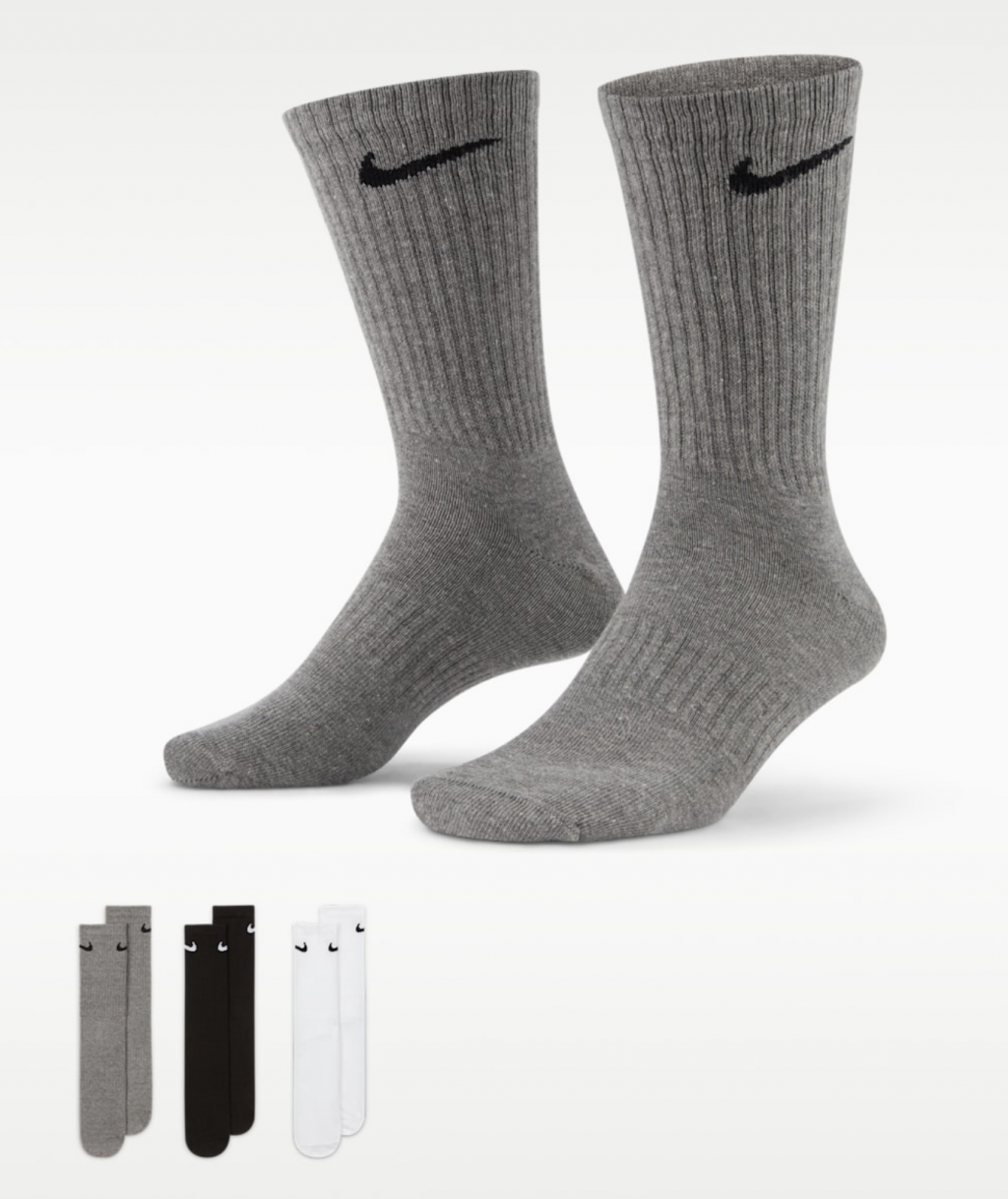 Носки 3 пары Nike Everyday Lightweight Training Crew Socks
