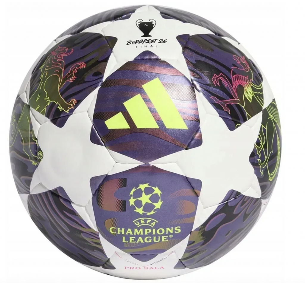 Мяч профессиональный для мини-футбола Adidas Uefa Champions League Final 25/26 Pro Sala